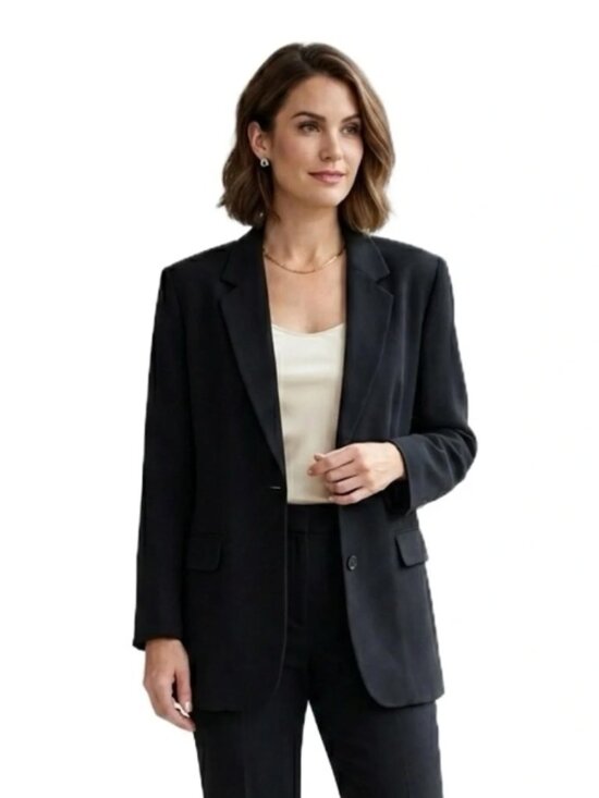 Nygard Collection Jackets & Blazers - Nygard Collection Black Single Button Blazer Sz 8P #299B